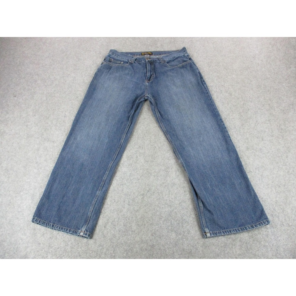 Anchor Blue Jeans Mens 36x30 Blue Relaxed Wide Leg Denim Medium Wash Skater Y2K